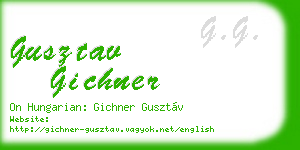gusztav gichner business card
